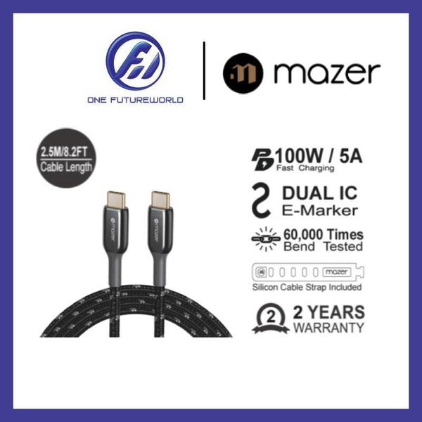 Mazer Infinite.LINK 3 Pro Cable USB-C TO USB-C 480Mbps/100W/2.5M